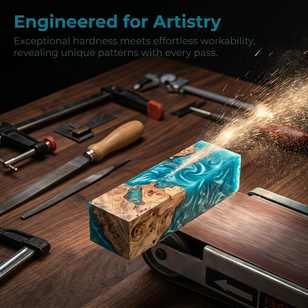 Woodworking Epoxy - Materiale Grezzo in Legno Stabilizzato con