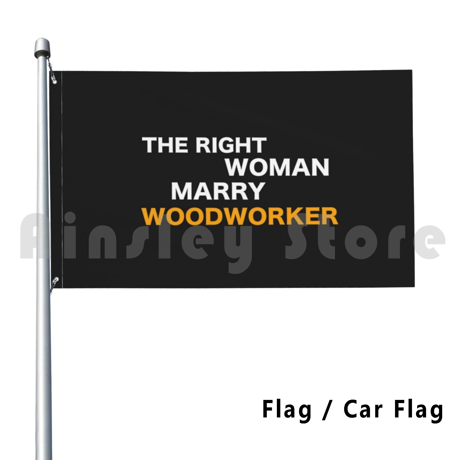 Woodworking Definition - Falegname con bandiera della passione Stampa