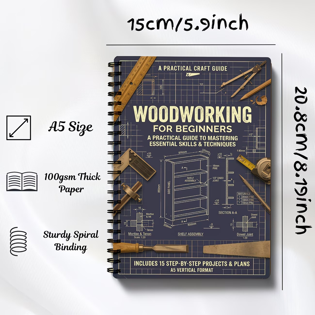 Quaderno Vintage Robusto con R - Woodworking Project Plans recensione e prezzo